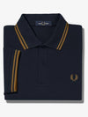 [Fred Perry] Twin Tipped Fred Perry Shirt - Navy/Dark Caramel - FRED PERRY - BALAAN 3