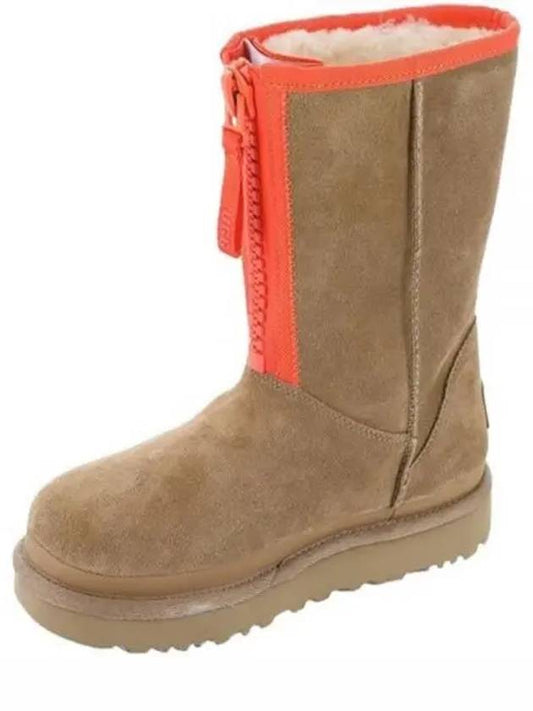 Classic Short Zipper Tape Logo Chestnut 1144035 Classic Short Zipper Tape Logo Boots - UGG - BALAAN 1