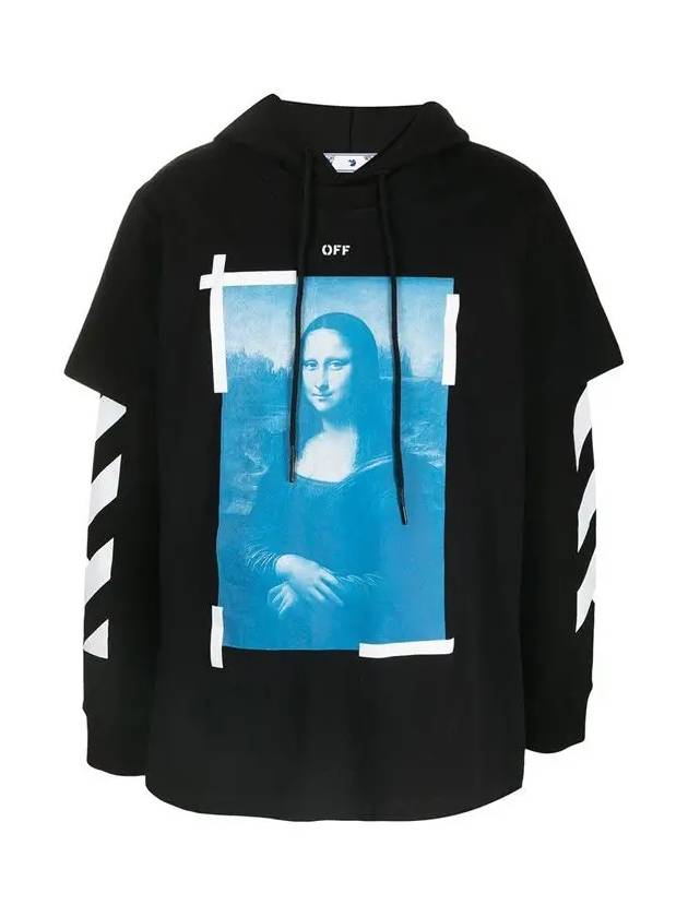 Mona Lisa double long-sleeved brushed hoodie - OFF WHITE - BALAAN 3