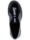 Diapason Opaque Brushed Leather Lace-Up Shoes Black - PRADA - BALAAN 3