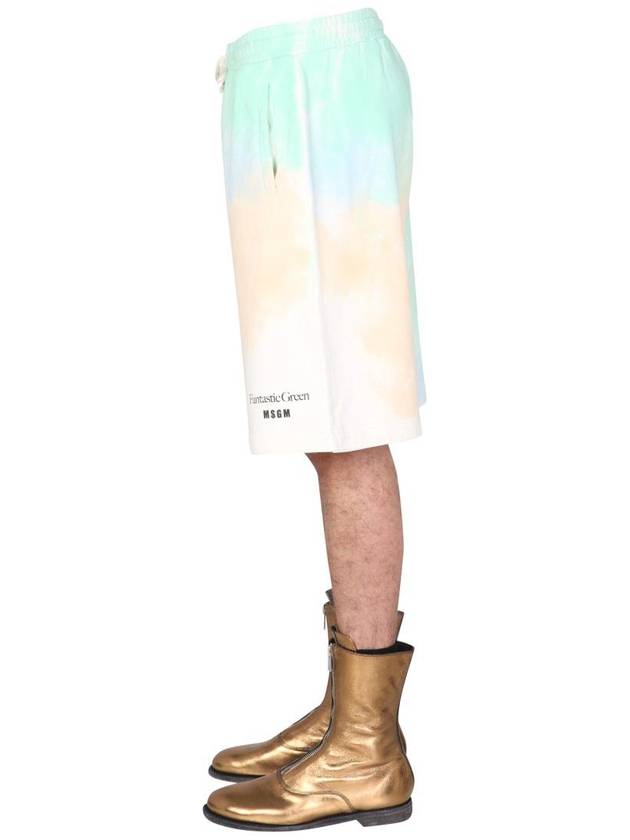 Men's Tie Dye Bermuda Shorts Multi - MSGM - BALAAN 4