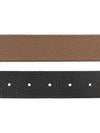 Gancini Reversible Adjustable Leather Belt Cane Sugar Brown Black - SALVATORE FERRAGAMO - BALAAN 5