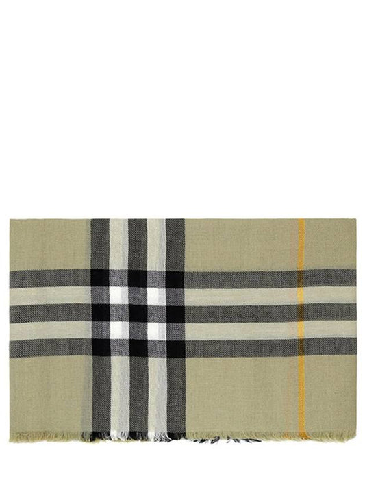 Checked Wool Scarf Green - BURBERRY - BALAAN 2