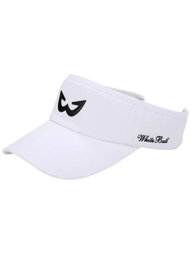 Golf Wear Simple Golf Sun Cap WB21SUMC04WH White - WHITEBALL - BALAAN 5