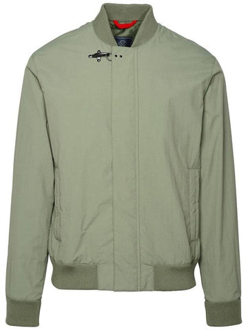 Fay Green Polyamide Bomber Jacket - FAY - BALAAN 1