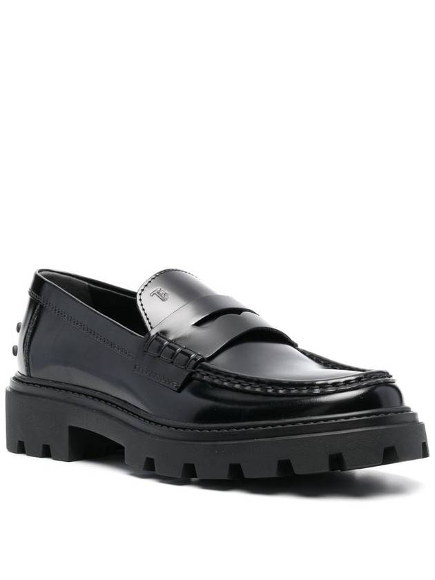 Leather Penny Loafers Black - TOD'S - BALAAN 7