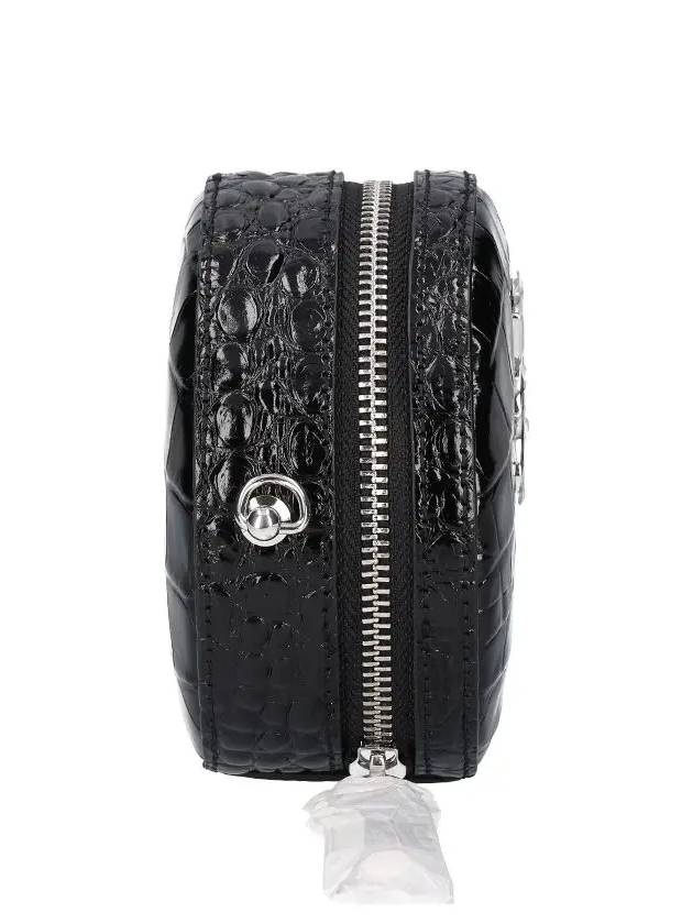 Crocodile Mini Round Leather Cross Bag Black - VIVIENNE WESTWOOD - BALAAN 4