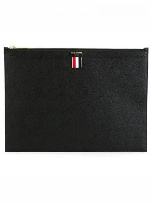 Medium Document Holder Clutch Bag Black - THOM BROWNE - BALAAN 2