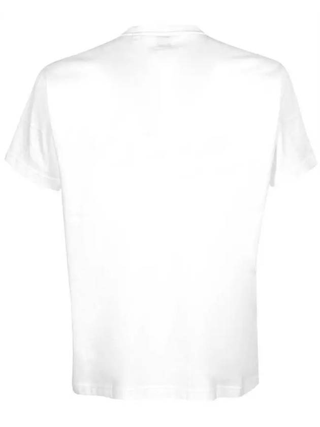 logo print cotton short sleeve t-shirt white - BURBERRY - BALAAN 4