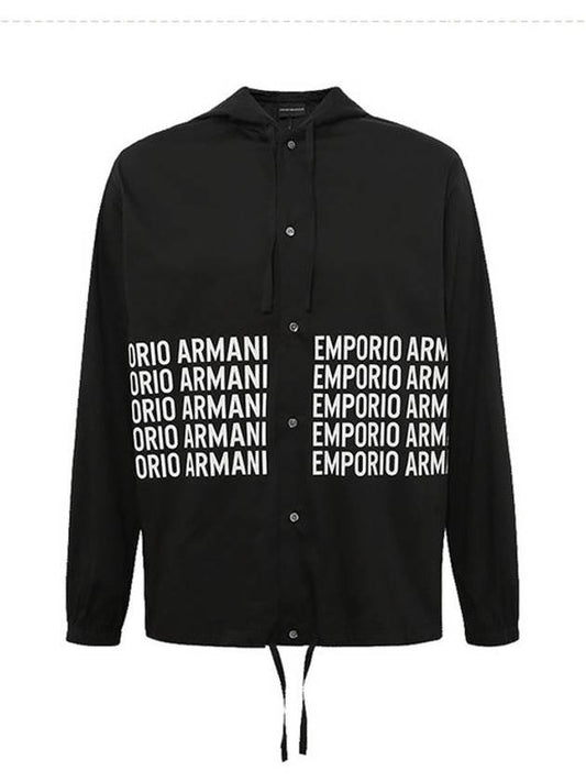 hooded shirt jacket - EMPORIO ARMANI - BALAAN 1