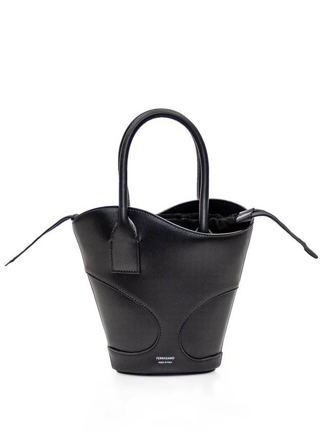 Women's Cut-Out Tote Bag Black - SALVATORE FERRAGAMO - BALAAN 2