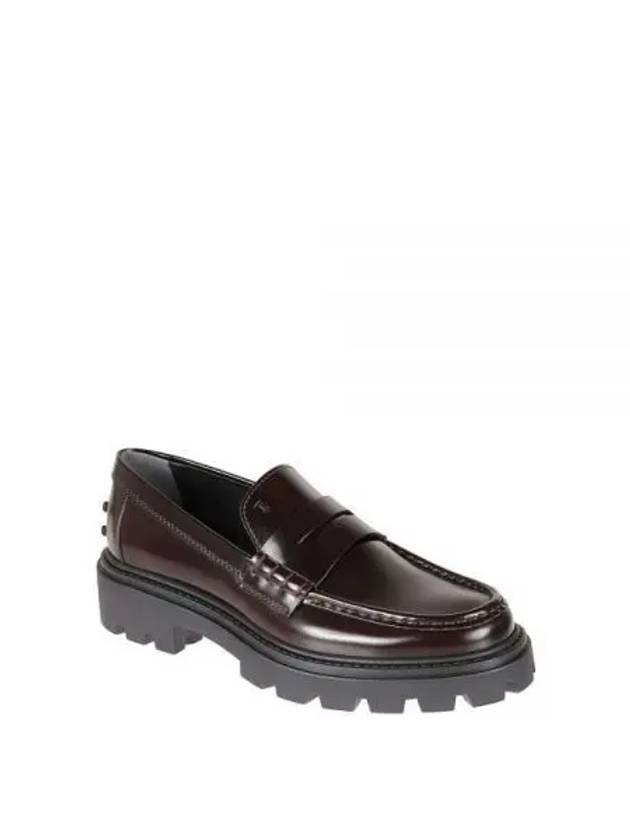 Leather Penny Loafers Burgundy - TOD'S - BALAAN 2