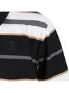 Striped Cotton Short Sleeve Polo Shirt White Black - BURBERRY - BALAAN 7