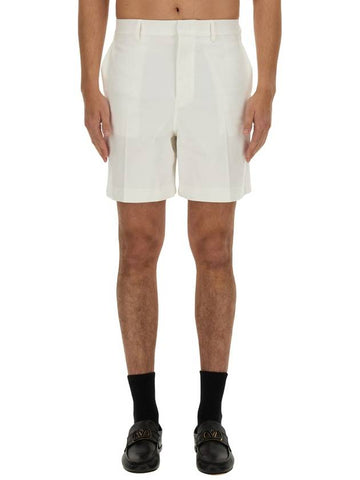 BERMUDA SHORTS WITH RUBBERIZED V DETAIL - VALENTINO - BALAAN 1