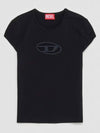 T Angie Peekaboo Logo Short Sleeve T-Shirt Black - DIESEL - BALAAN 2