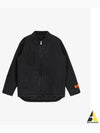 Zip-Up Denim Jacket Black - HERON PRESTON - BALAAN 2