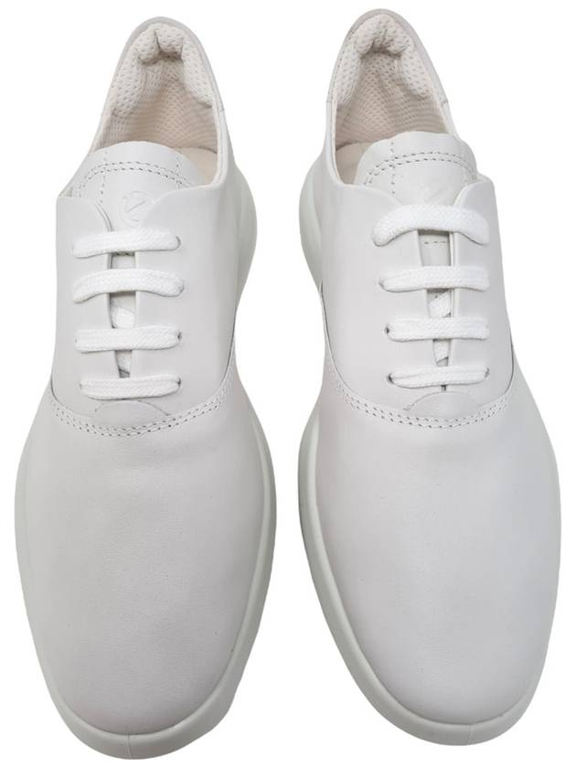 Women's Minimalist Leather Low Top Sneakers White - ECCO - BALAAN 4