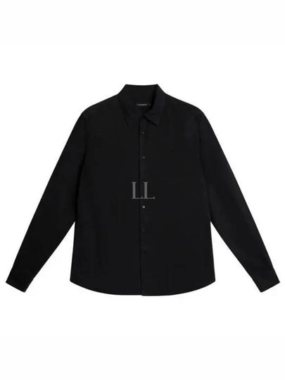 Slim Comfort Tencel Long Sleeve Shirt Black - J.LINDEBERG - BALAAN 2