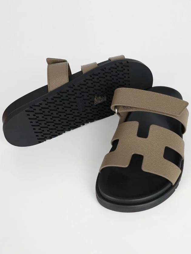 Chypre Sandals Absong Calfskin Etoupe - HERMES - BALAAN 4