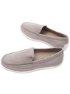 Men's Newbuck Embossed Logo Slip-On Loafers Grey - TOD'S - BALAAN 7