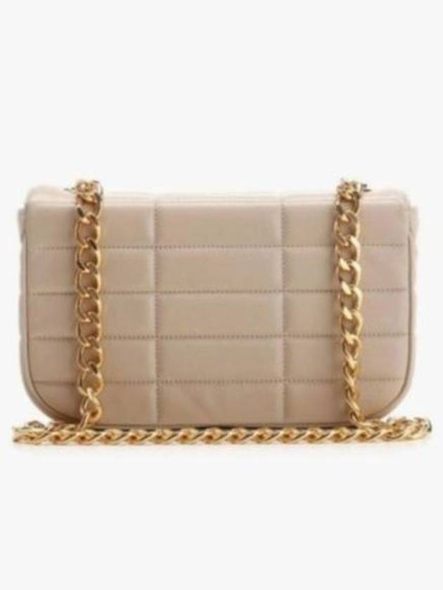 Monochrome Matelasse Chain Shoulder Bag Beige - CELINE - BALAAN 3