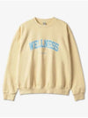 Slogan Print Cotton Long Sleeve T-shirt Beige - SPORTY & RICH - BALAAN 2