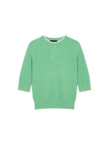 Women s color combination hem whole garment knit green 271596 - EMPORIO ARMANI - BALAAN 1