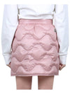 Women's Logo Patch Quilted A-Line Skirt Pink - MONCLER - 6