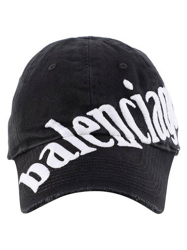 Diagonal Logo Ball Cap Black - BALENCIAGA - BALAAN 1