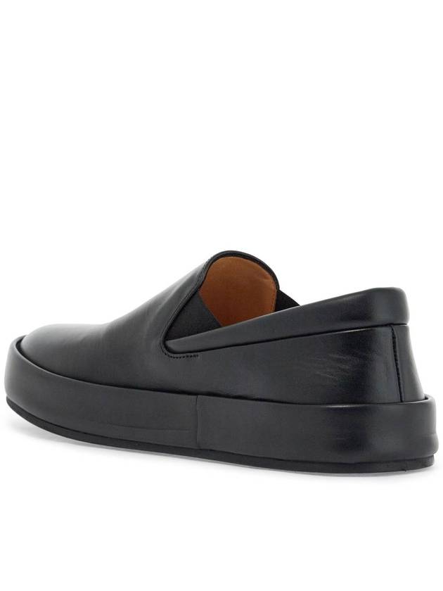 minimalist black calfskin slip-on slippers with rubber sole - MARSELL - BALAAN 3