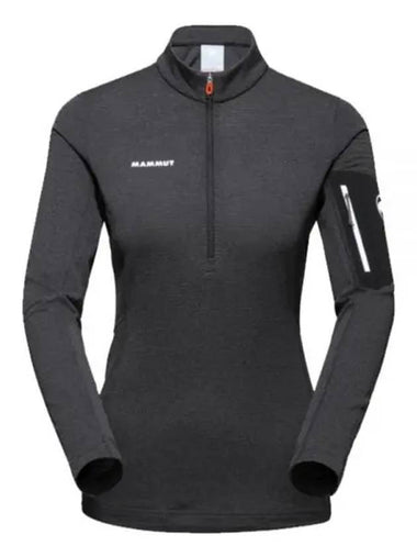 Women's Aenergy Light ML Half Zip Full Long Sleeve T-Shirt Black - MAMMUT - BALAAN 1