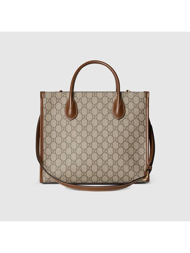 GG Small Tote Bag Beige Ebony - GUCCI - BALAAN 4