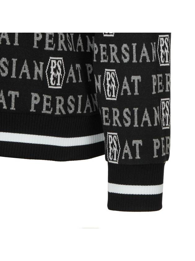 WOMEN logo jacquard knit black - PERSIANCAT - BALAAN 4