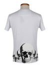 Skull Round Neck Cotton Short Sleeve T-Shirt White - PHILIPP PLEIN - BALAAN 3