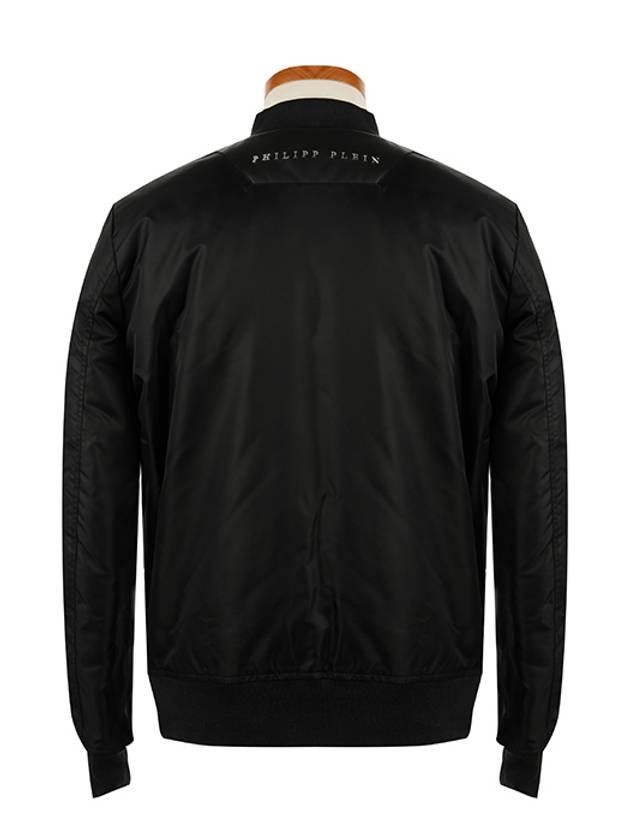 ISTITUTIONAL Nylon Bomber Jacket Black - PHILIPP PLEIN - BALAAN 4