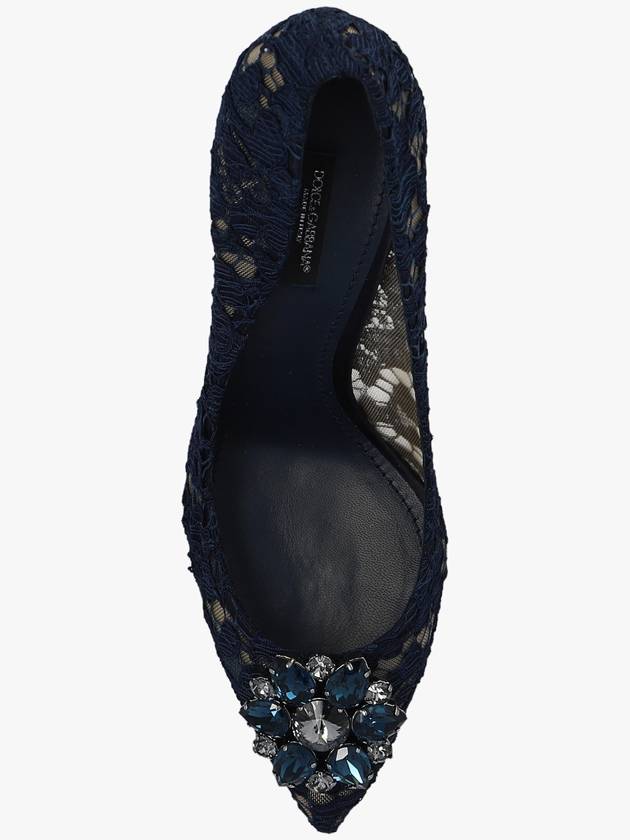 lace pumps heel navy - DOLCE&GABBANA - BALAAN 7