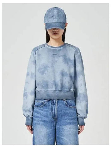 Overdyed Crop Sweatshirt Blue Domestic Product GM0023112442185 - JUUN.J - BALAAN 1