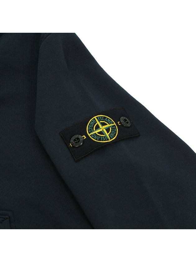 Kids Garment Dyed Heavy Weight Zip Up Hoodie Navy - STONE ISLAND - BALAAN 6