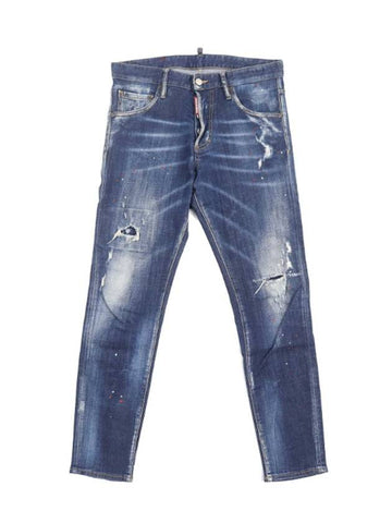 Cool Guy Distressed Skinny Jeans Blue - DSQUARED2 - BALAAN 1