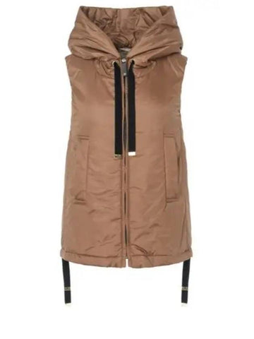 Greengo Water Repellent Padded Vest Camel - MAX MARA - BALAAN 1