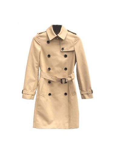 Check Blend Trech Coat Beige - BURBERRY - BALAAN 1