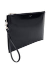 Patent Leather Clutch Bag Black - SAINT LAURENT - BALAAN 4