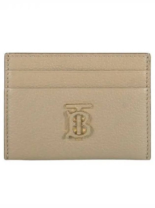 TB Grainy Leather Card Wallet Haute Beige - BURBERRY - BALAAN 2