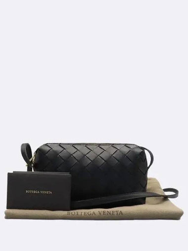 609407 Black Intrecciato Mini Cross Bag - BOTTEGA VENETA - BALAAN 1