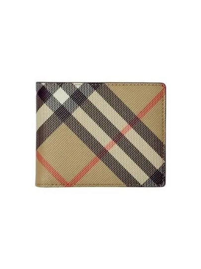 Check Slim Bifold Half Wallet Sand - BURBERRY - BALAAN 2