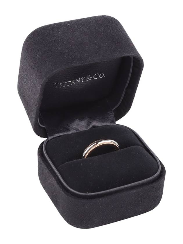 PT950 Milgrain Combi Ring 3 5MM No 6 34158 - TIFFANY & CO. - BALAAN 6