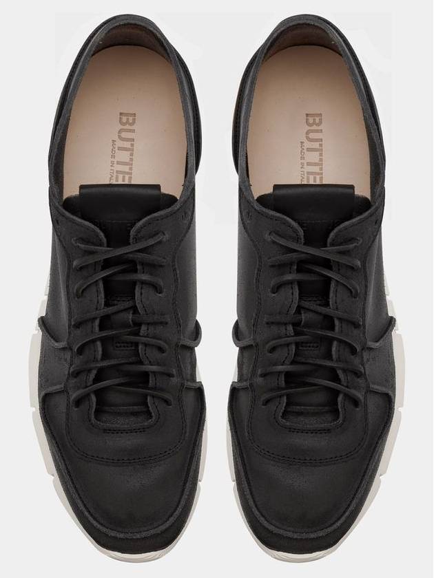 Carrera cracked leather low-top sneakers black - BUTTERO - BALAAN 3