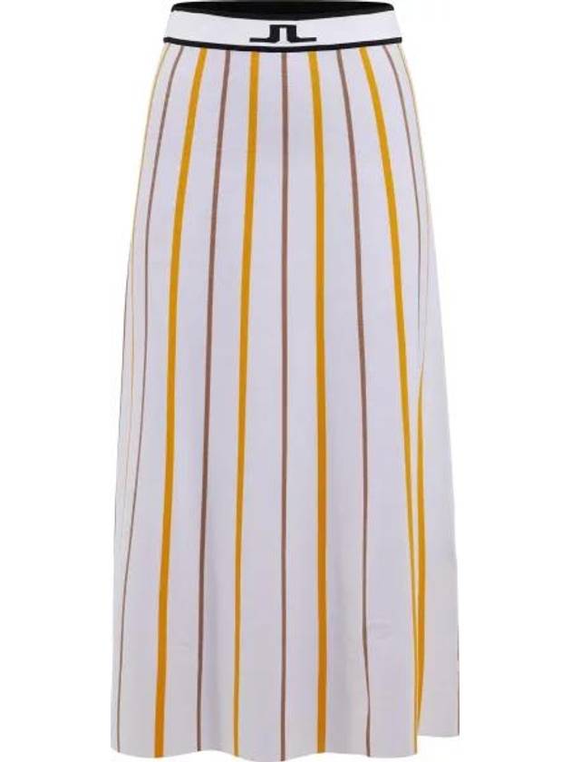 Manhattan Striped Knit Skirt White - J.LINDEBERG - BALAAN 2