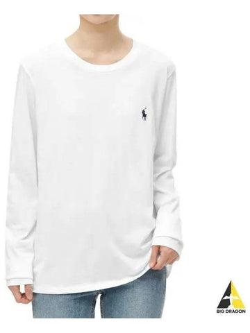 W Cotton Jersey Long Sleeve Tee White - POLO RALPH LAUREN - BALAAN 1