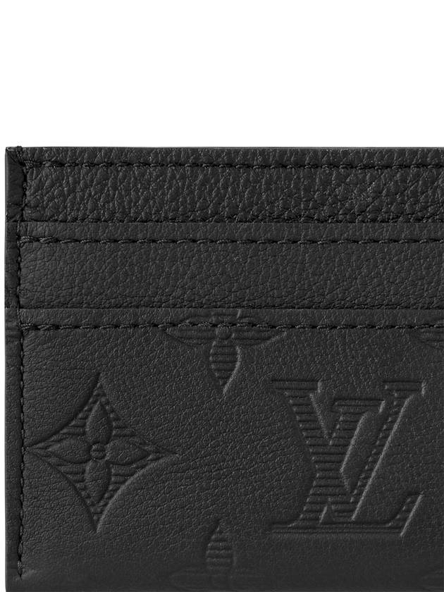 Monogram Double Card Wallet Black - LOUIS VUITTON - BALAAN 5